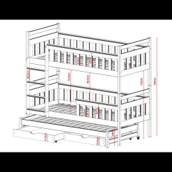 Stapelbed Kobe - Wit - Direct Leverbaar!