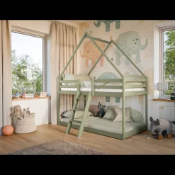 Stapelbed met Dakje Sven - Kinderbed - Leverbaar in 6 kleuren!