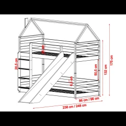 Stapelbed met Glijbaan Pleun - Leverbaar in 8 Kleuren!