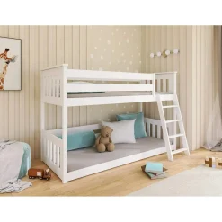 Stapelbed met Ladder Kas - 2-persoons - Kinderbed (incl. hekje) - Leverbaar in 8 kleuren!