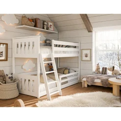 Stapelbed met Ladder Kas - 2-persoons - 90 x 200 - Direct Leverbaar!