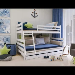 Stapelbed met Lade Faas - 3-persoons - 90/120 x 200 - Kinderbed - Leverbaar in 8 kleuren!