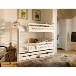 Stapelbed met Lade Luuk - 3-persoons - 90 x 200 - Direct Leverbaar!