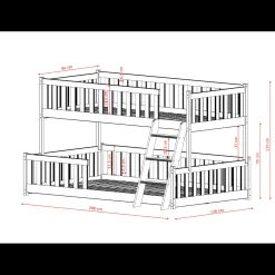 Stapelbed Niels - Naturel - Direct Leverbaar!