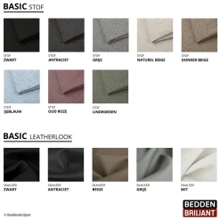 Stel zelf de boxspring zonder matras naar wens samen!