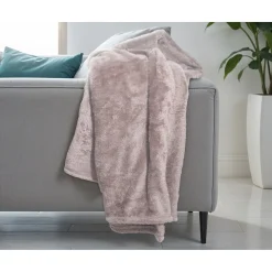 Teddy - plaid Poeder Roze (150 x 200)