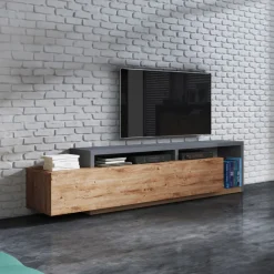 TV-meubel Bologna - Wotan Eiken / Antraciet