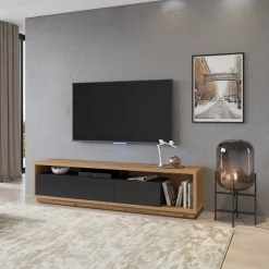 TV-meubel Celano - Wotan Eiken / Zwart
