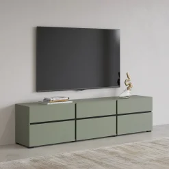 TV-meubel Crotone - 3-kleps incl. 3 lades - Groen