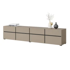 TV-meubel Crotone - 4-kleps incl. 4 lades - Taupe