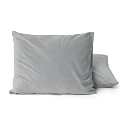 Velvet Kussensloop Fluweel Grijs (2 in 1)