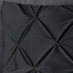Velvet Pintuck Kussensloop Fluweel Zwart (2 in 1)