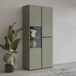 Vitrinekast Crotone - 2-deurs - Groen