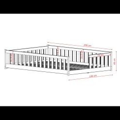 Vloerbed Lex - Wit - Direct Leverbaar!