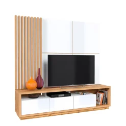 Wandcombinatie Celano - Wotan Eiken / Wit