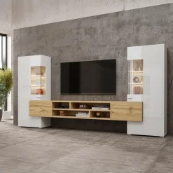 Wandcombinatie Koblenz - Wotan Eiken / Wit