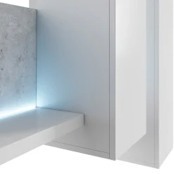 Wandkast Bologna - Grijs / Wit