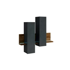 Wandkast Bologna - Vuren / Antraciet