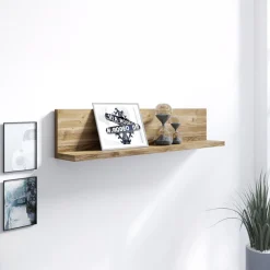 Wandplank Bologna - Vuren / Antraciet