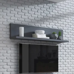 Wandplank Bologna - Wotan Eiken / Antraciet